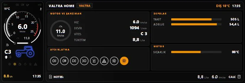 Valtra S: A-direk ekranı ve Valtra Home